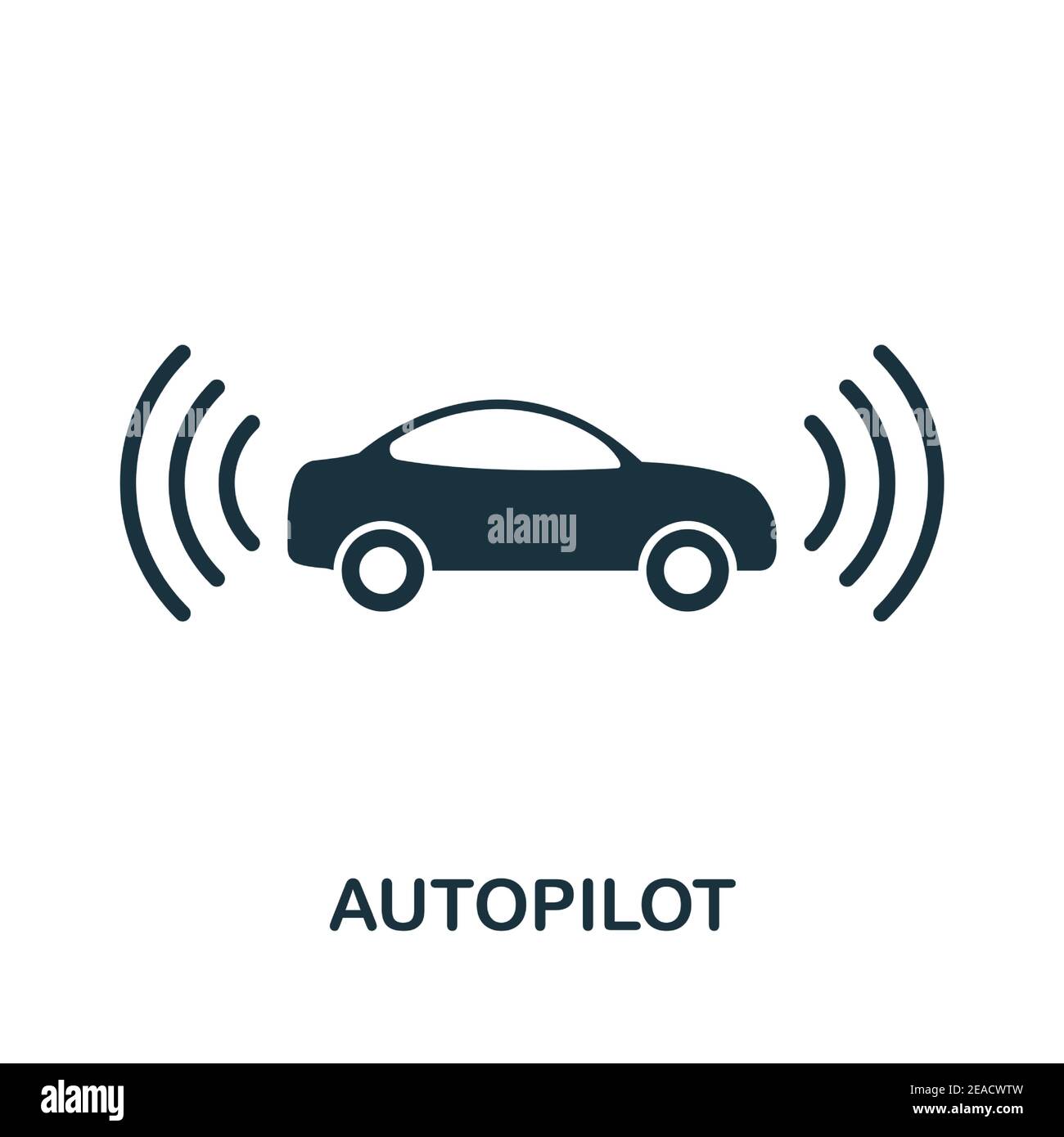 Autopilot icon. Simple element from technology collection. Filled