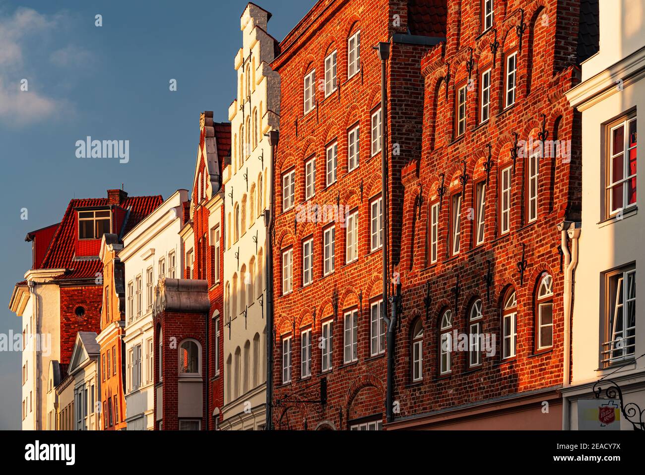 Facades of houses, Lübeck old town Stock Photo
