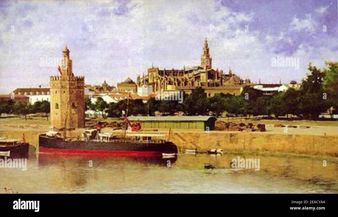 Nicolas Alperiz Vista Del Rio Con La Torre De Oro 13 Stock Photo Alamy Nicolas Alperiz Vista Del Rio Con La Torre De Oro 13 Stock Photo Alamy
