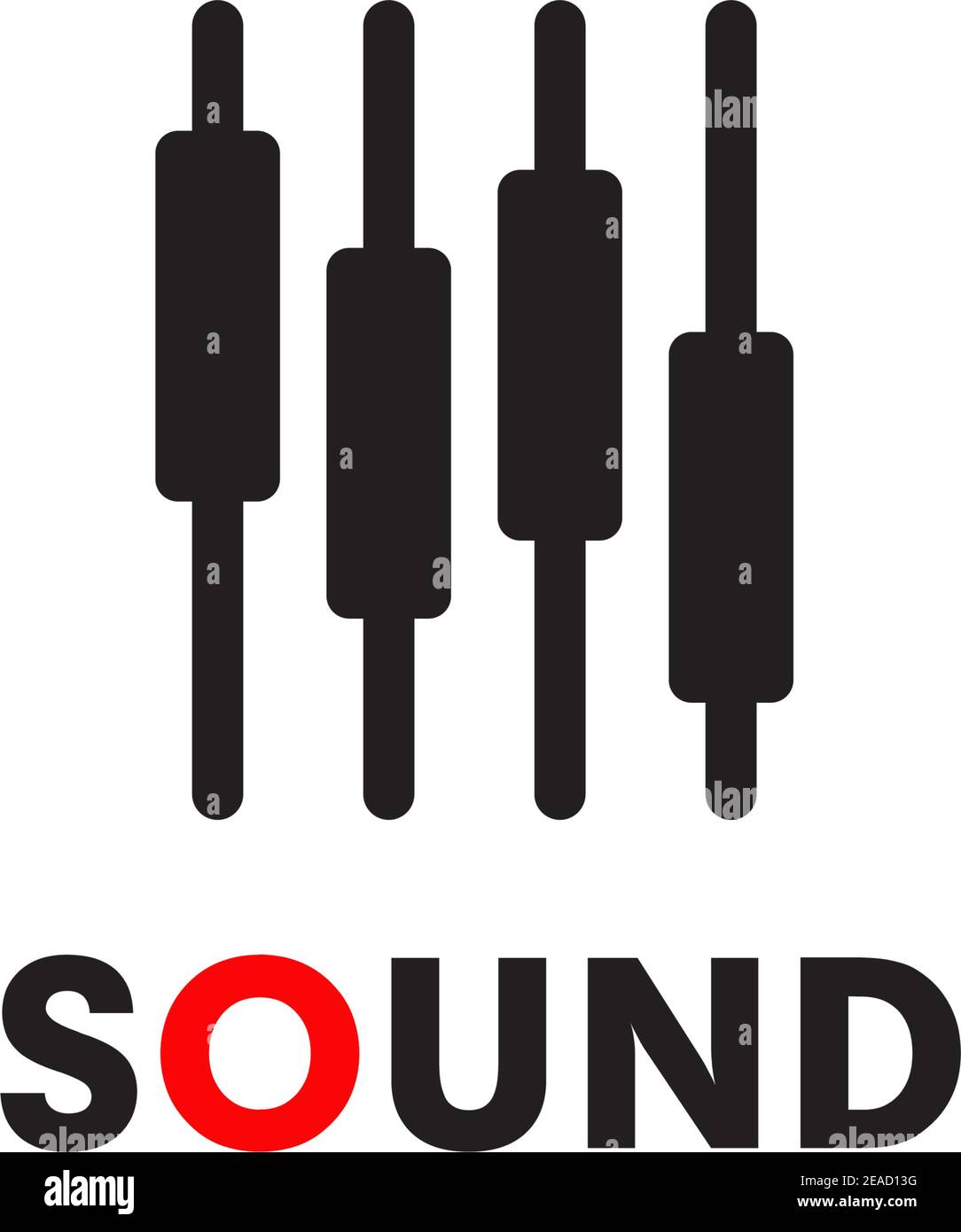 Music sound app logo design vector illustration template Stock Vector