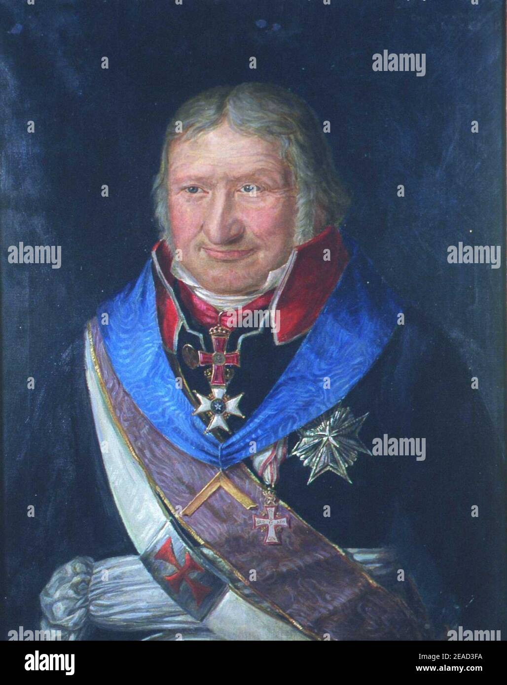 Niels Treschow malt av August Eiebakke - kopi etter original av Jacob Munch - Eidsvoll 1814 -EM.00681 (cropped). Stock Photo