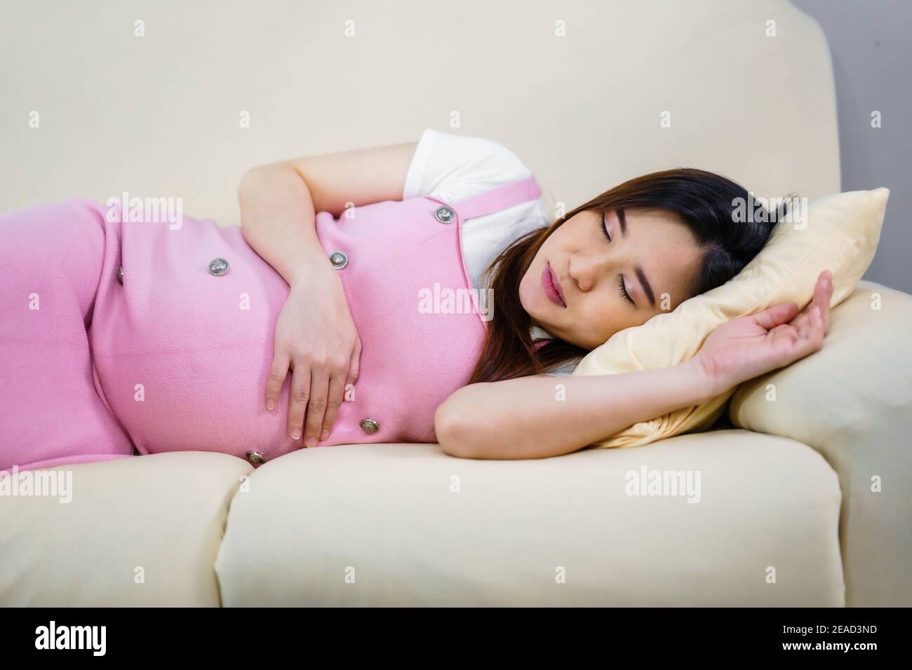 Young japanese girl sleeping in hi-res stock photography and images image image