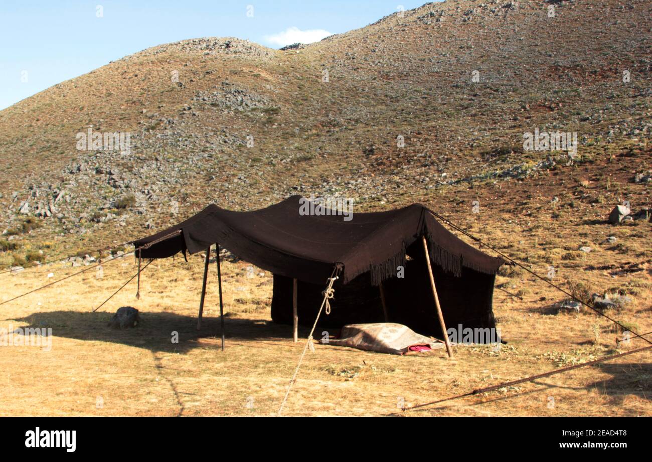 Goat hair tents of nomadic people Stock Photo Alamy