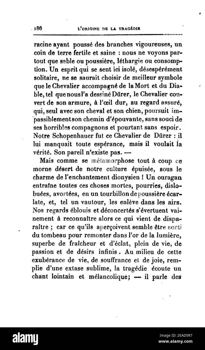 Nietzsche Lorigine De La Tragédie 186 Stock Photo Alamy