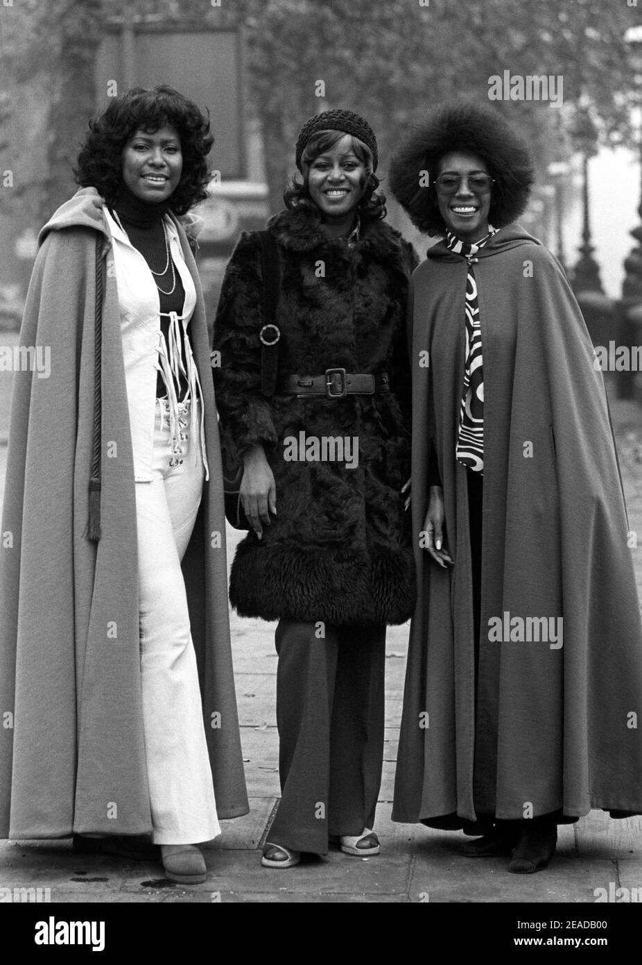 File photo dated 12/11/71 of American pop group, The Supremes (left to right) Jean Terrell, Cindy Birdsong and Mary Wilson, in London for a tour in the UK. Mary Wilson, the longest-reigning original Supreme, has died in Las Vegas aged 76. Issue date: Tuesday February 9, 2021. Stock Photo