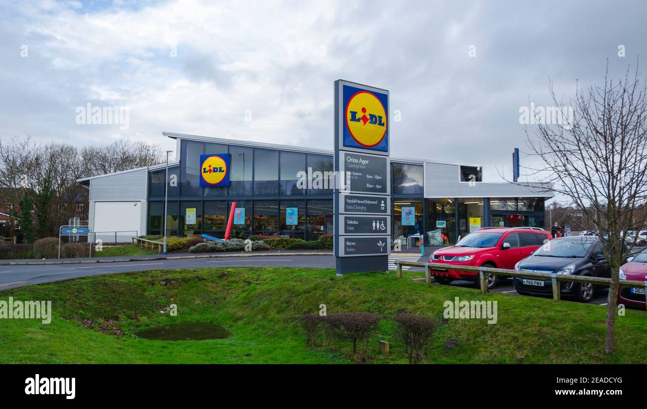 Mold, Flintshire; UK Jan 28, 2021 The global retail supermarket