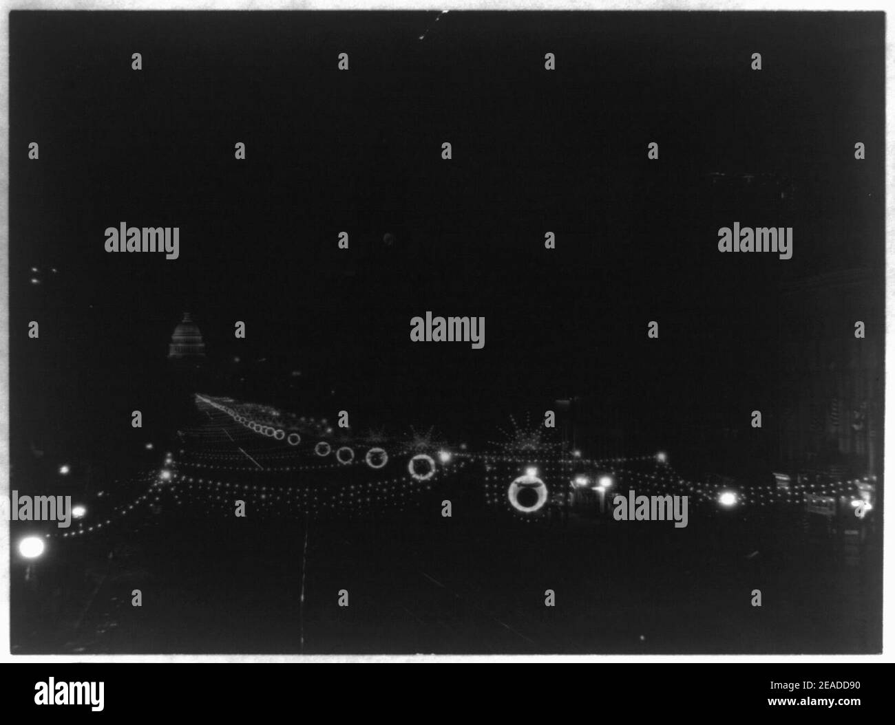 Night view of Pennsylvania Ave. during Shrine Convention, 1923 Stock