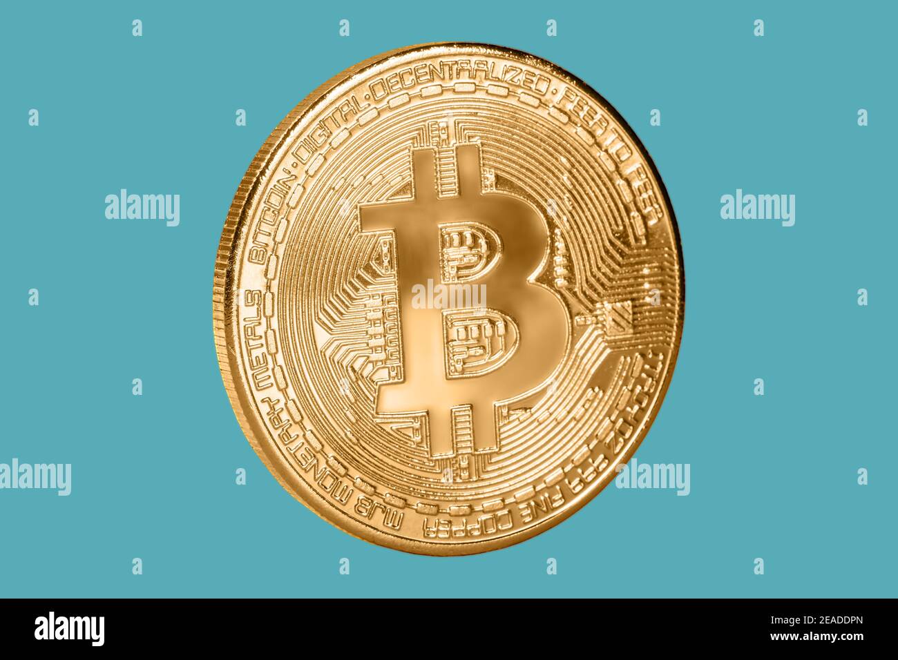 Virtual money, bitcoin cryptocurrency Stock Photo