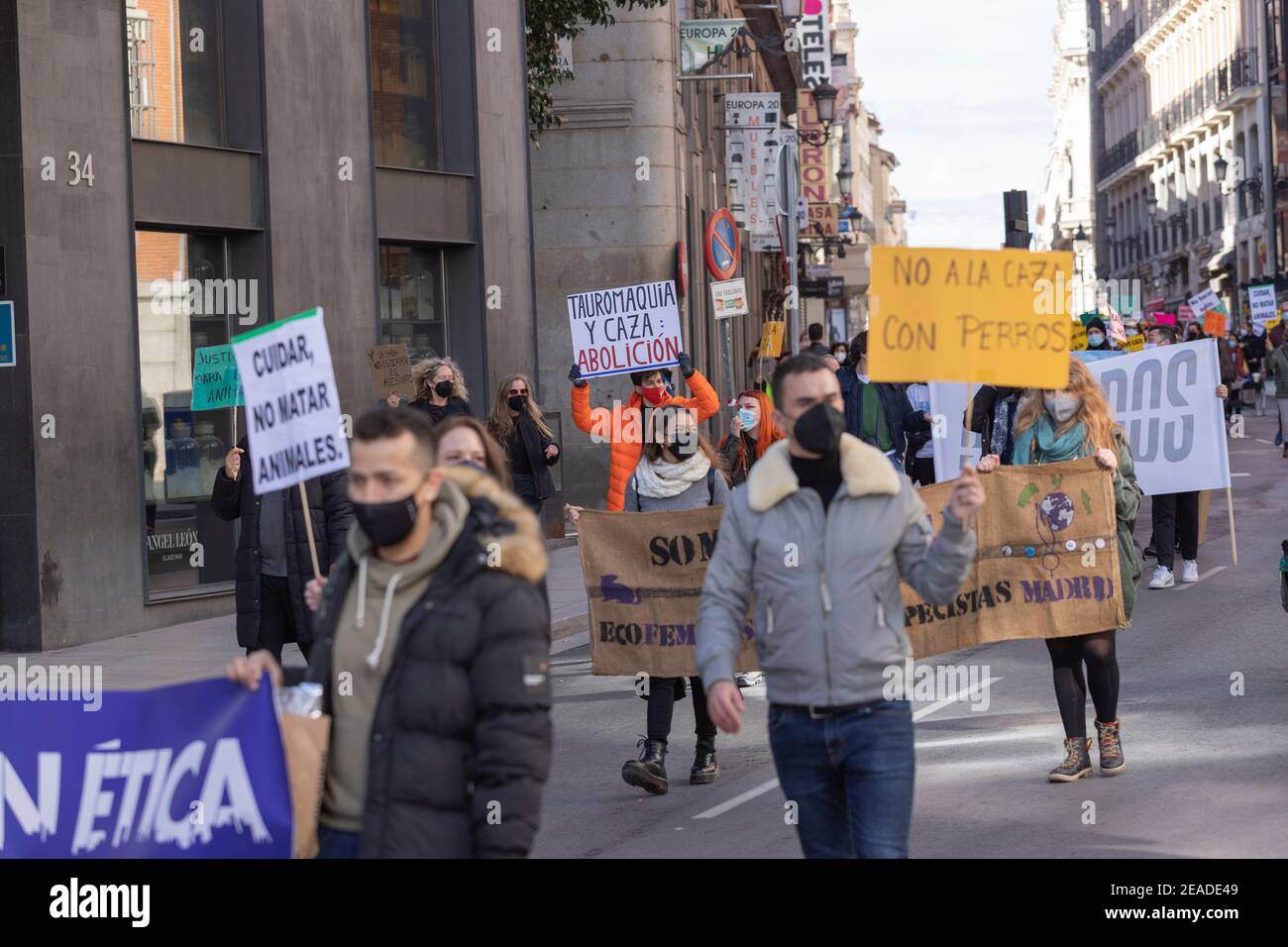 DEMONSTRATION AGAINST HUNTING AND ANIMAL ABUSE Stock Photo Alamy