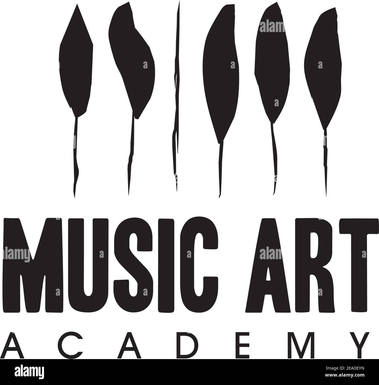 Piano music logo design vector template Stock Vector