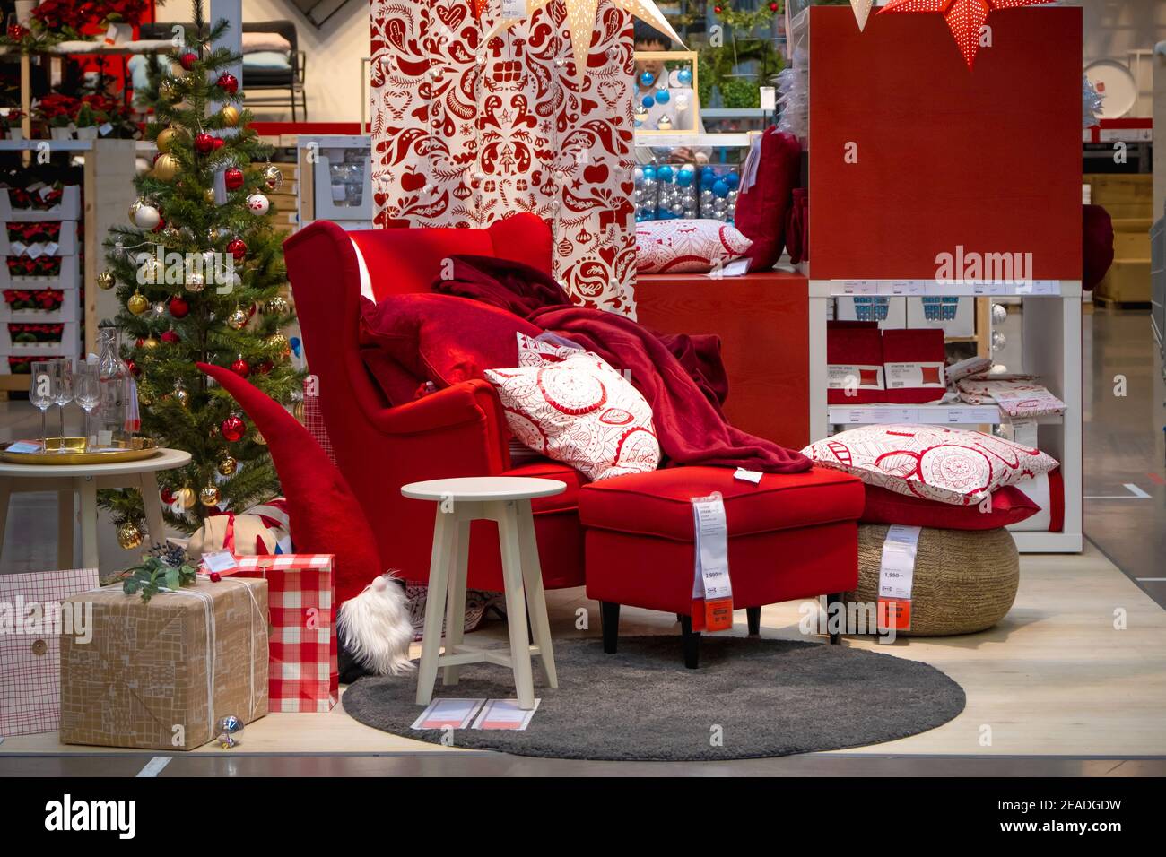 Smut Prakan ,Thailand Novembr 14,2019 Display furniture Christmas