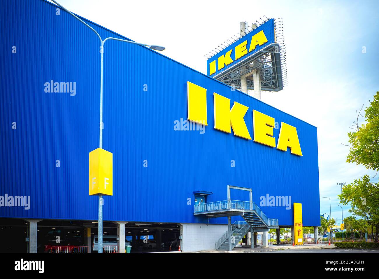 Smut Prakan ,Thailand August 01,2019 IKEA furniture company logo on
