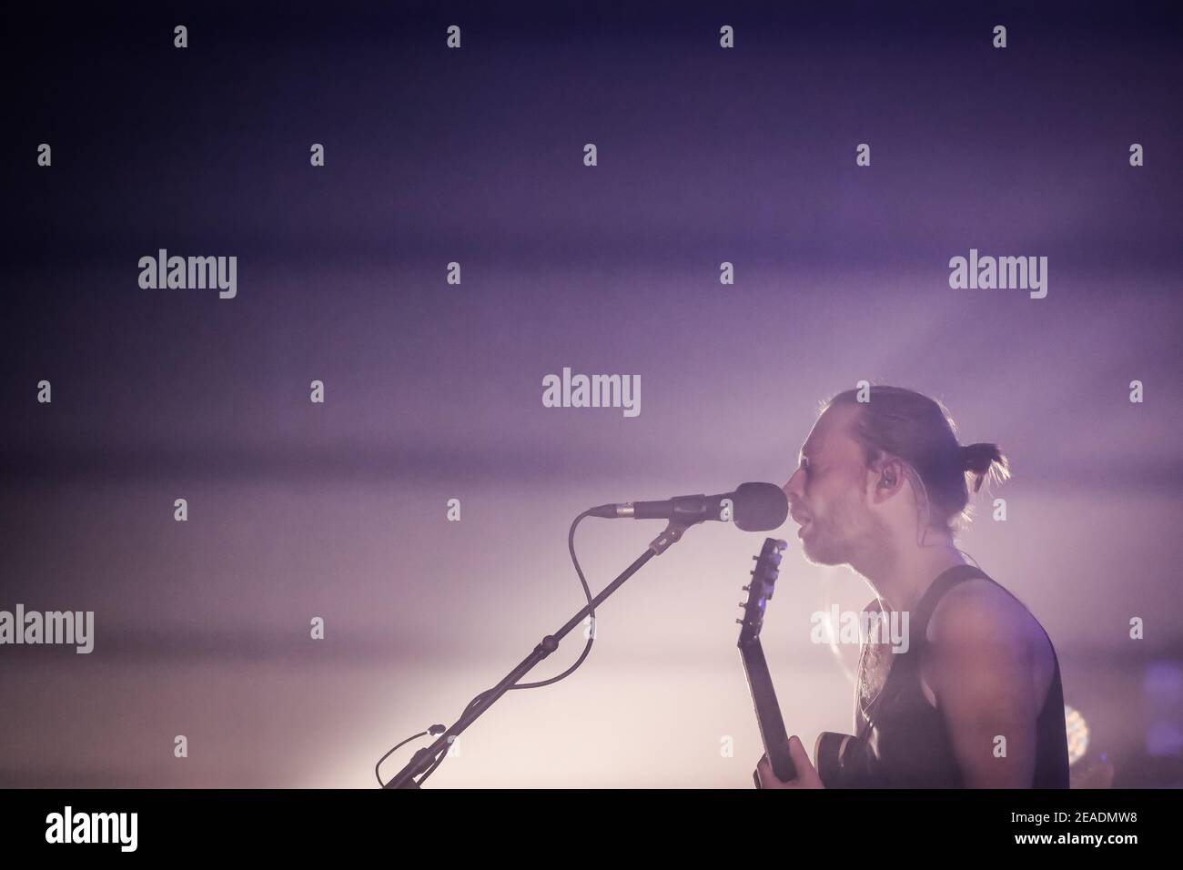 Thom Yorke of Atoms for Peace live on stage at the Roundhouse in London Stock Photo