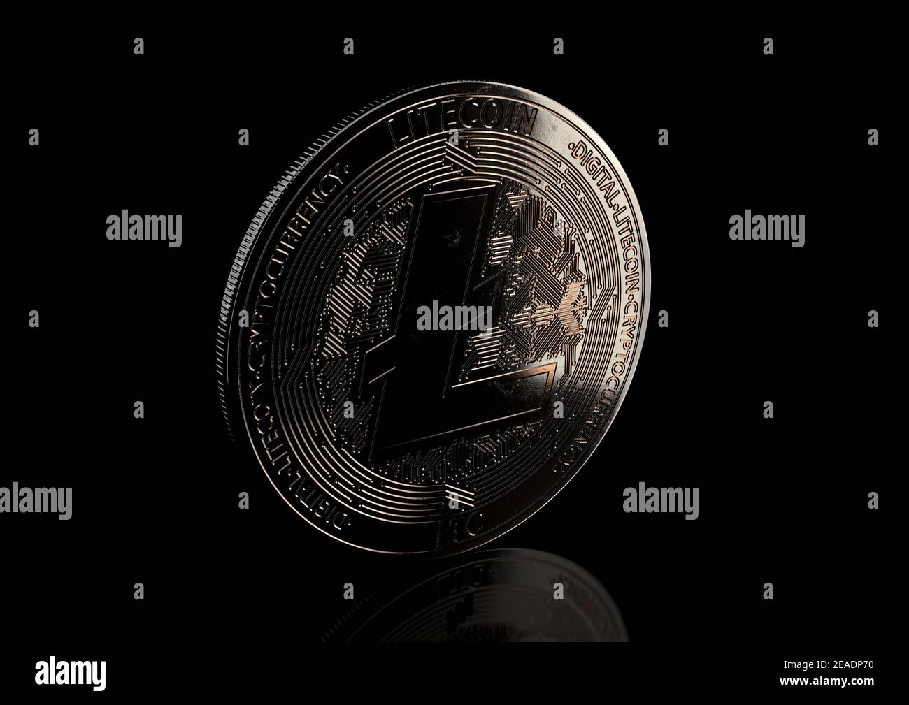 Physical Litecoin Silver Plated Coin - Cryptocurrency Collector Display Set  Litecoin Coin