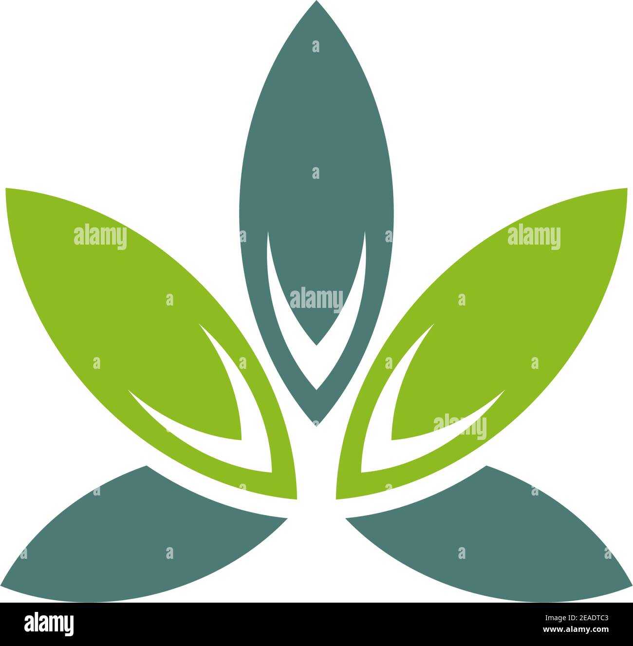Simple CBD cannabis leaf icon logo design inspiration vector template ...