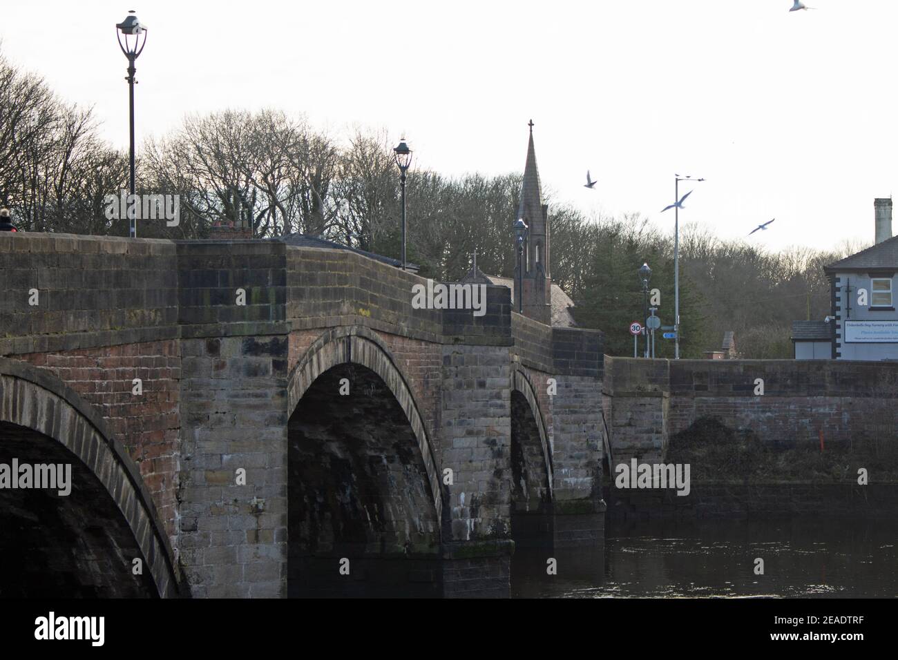 Old Penwortham Bridge Stock Photo Alamy