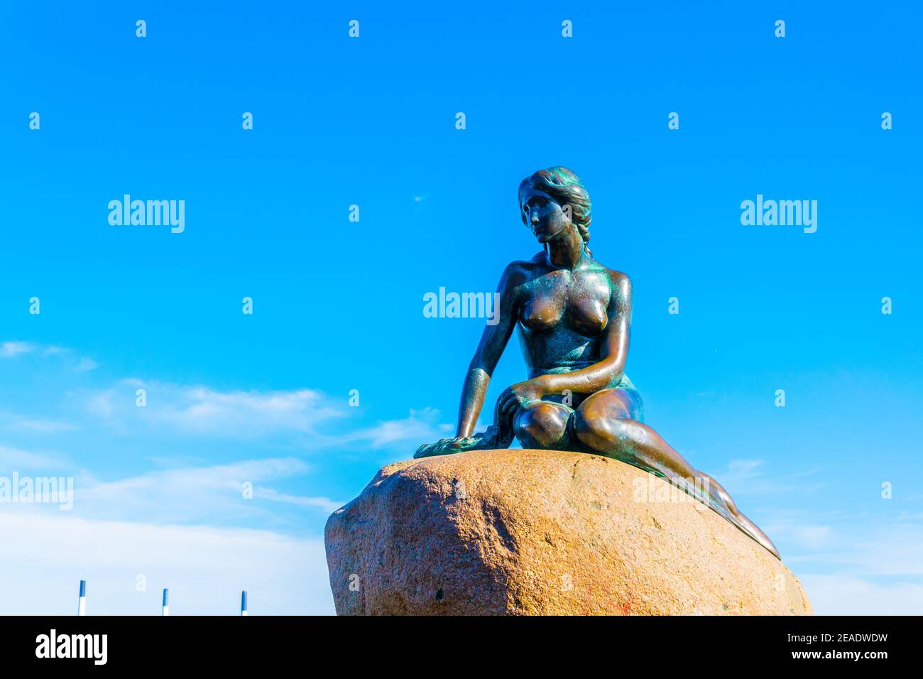 little mermaid statue in Copenhagen, Denmark Stock Photo - Alamy