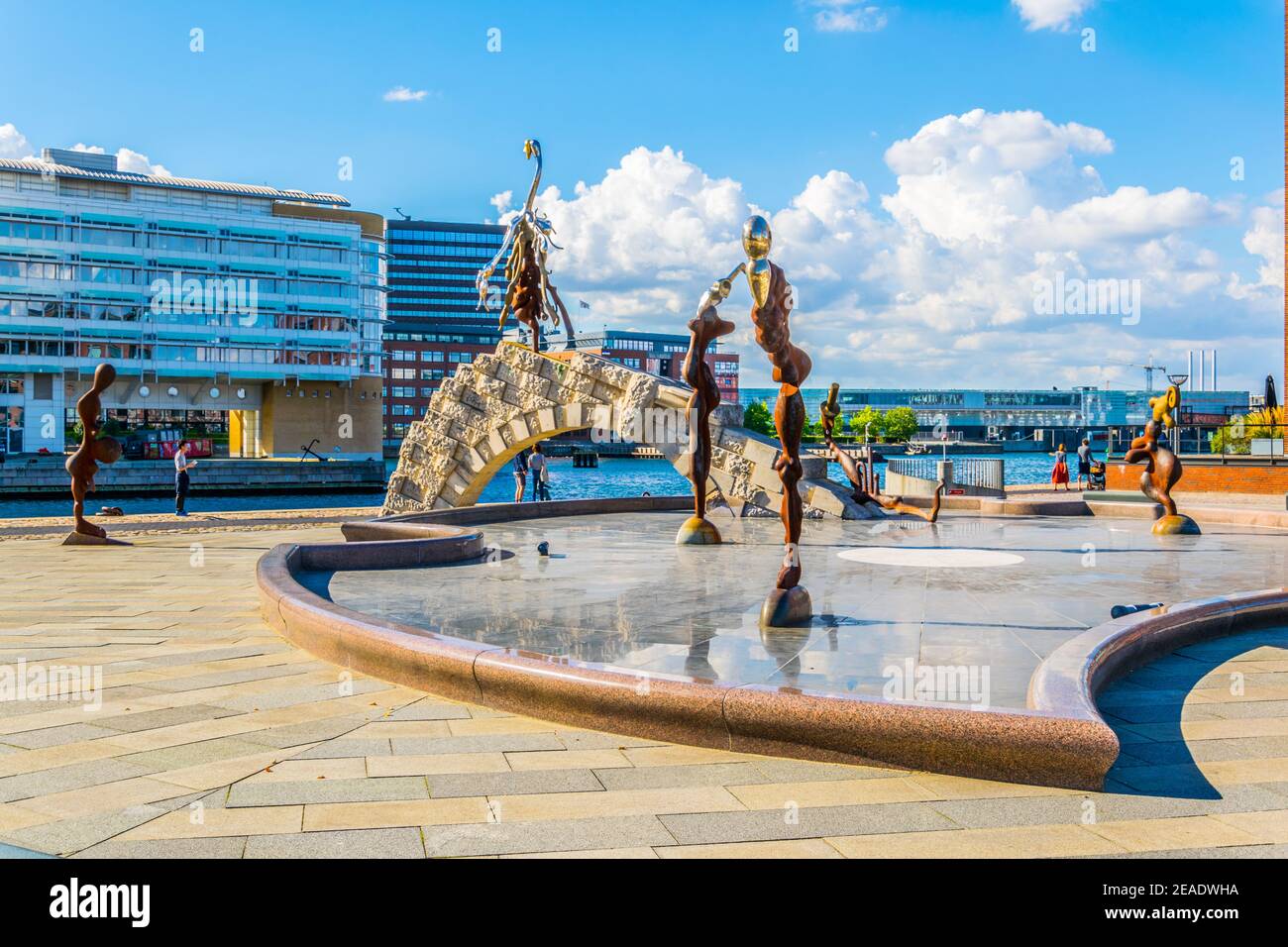modern statue in port of Copenhagen, Denmark Stock Photo - Alamy