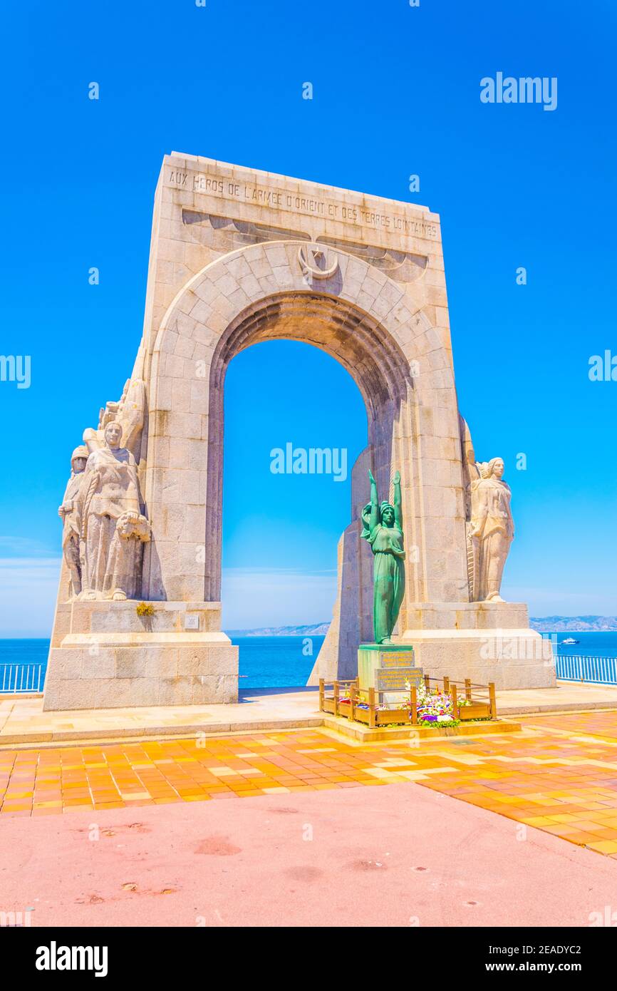 la porte de L'orient monument situated at Marseille, France Stock Photo -  Alamy