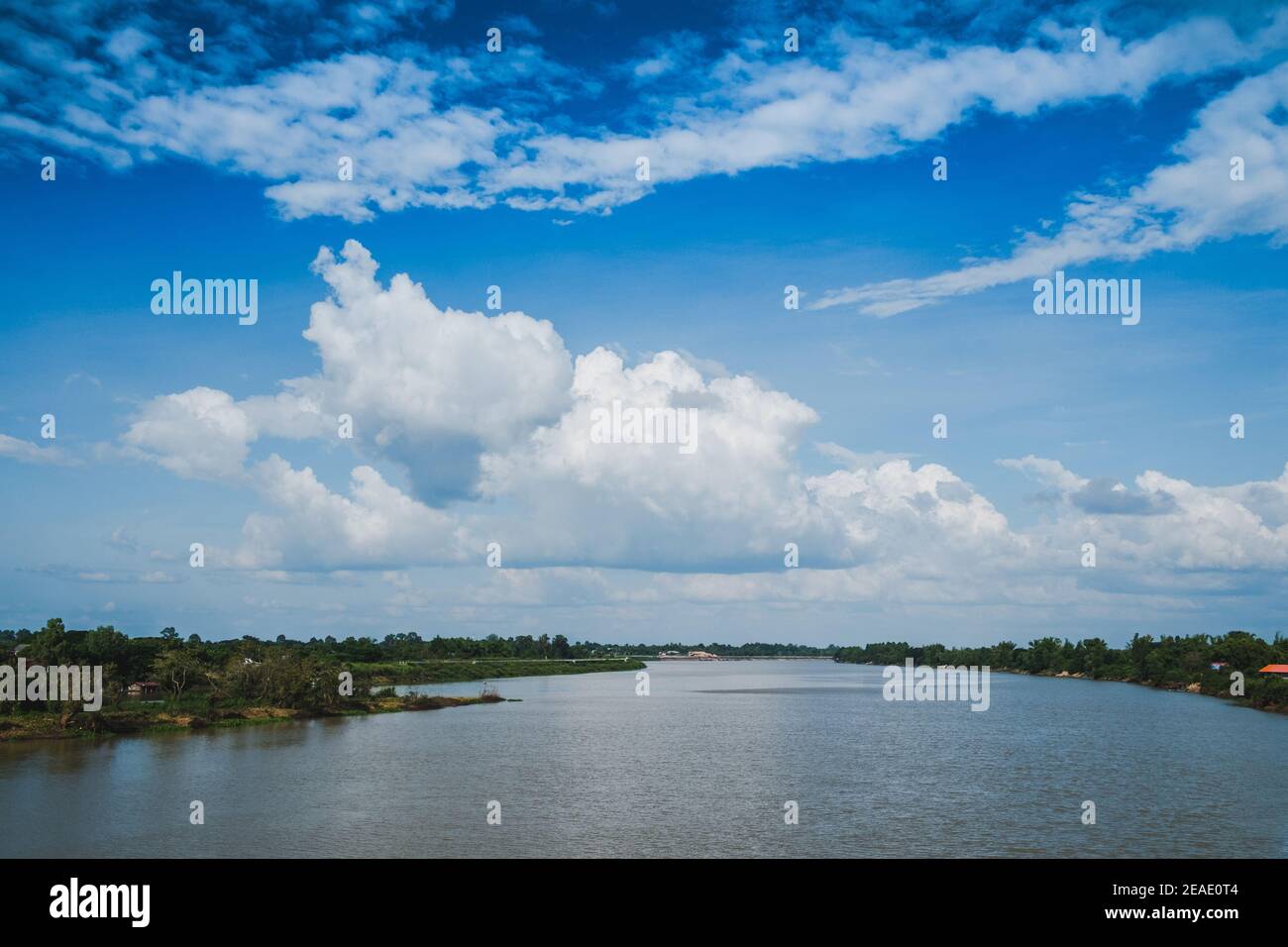 landscape river with blue sky,beautiful scenery Stock Photo - Alamy