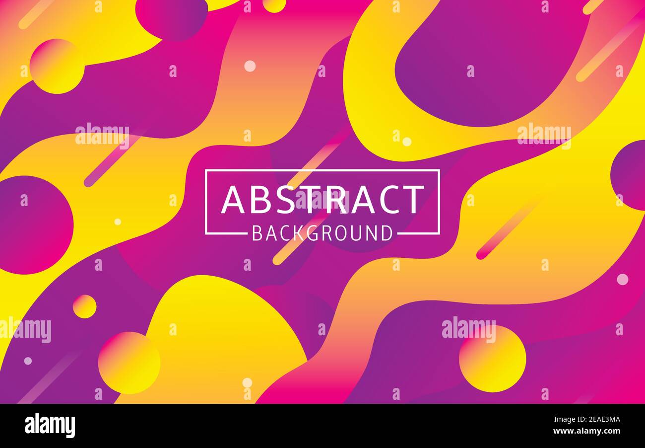 Abstract design with dynamic liquid shapes. Colorful fluid style background for landing page, web banner, wallpaper. Stock Vector