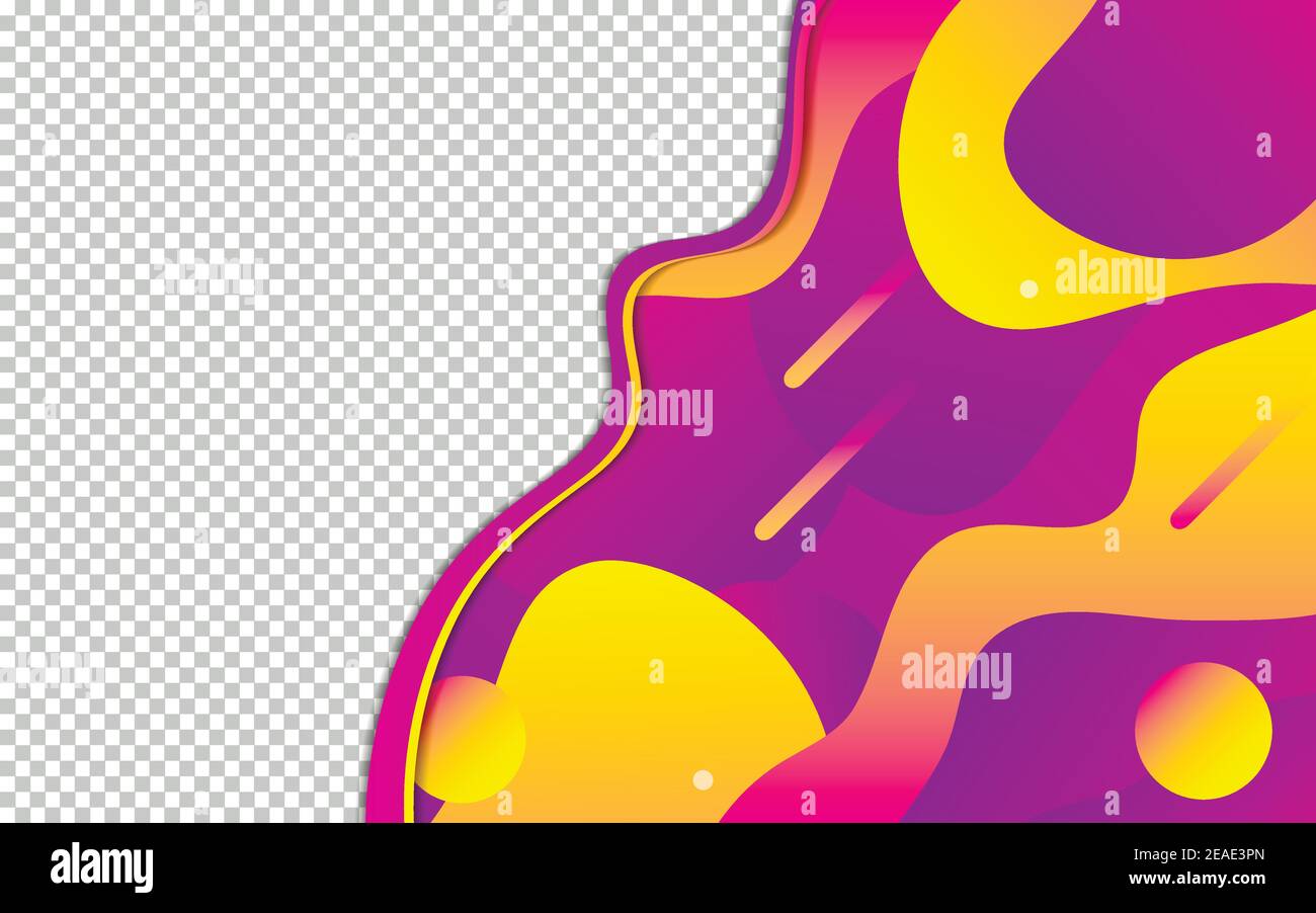 Abstract design with dynamic liquid shapes. Colorful fluid style background for landing page, web banner, wallpaper. Stock Vector