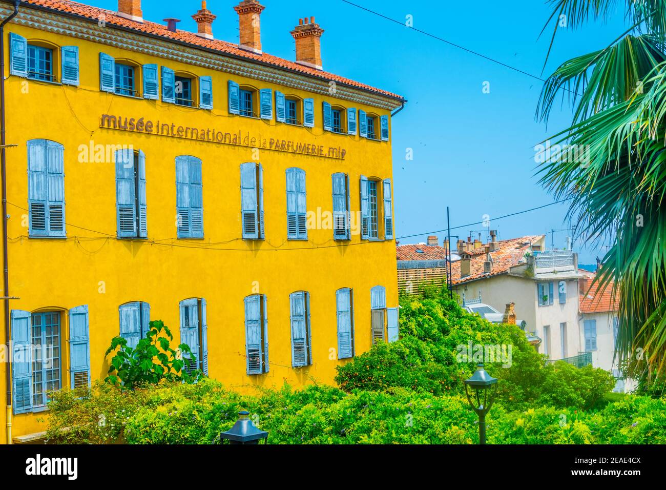 Colorful facades of houses in Grasse, France Stock Photo Alamy