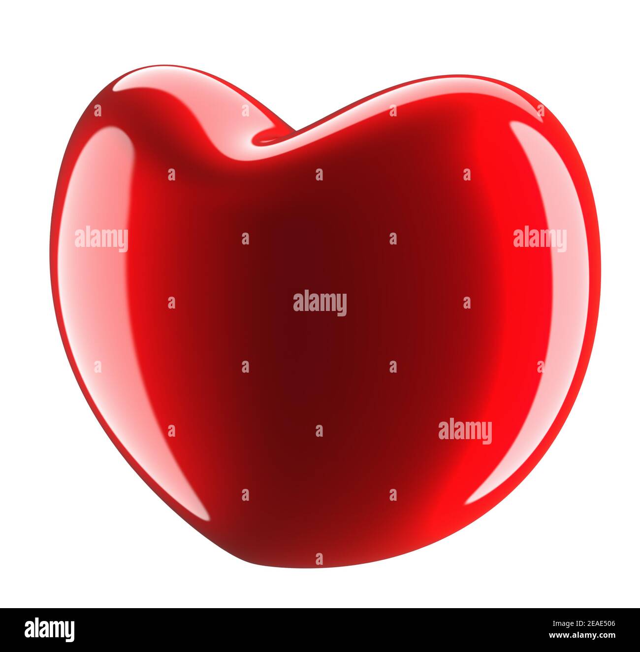 shiny red heart isolated on a white background Stock Photo - Alamy