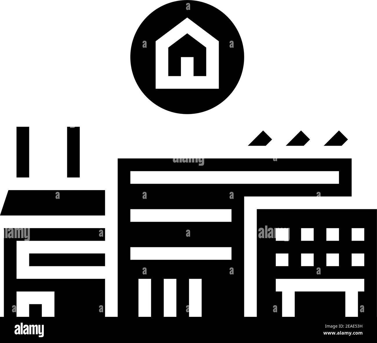 timber factory glyph icon vector illustration Stock Vector Image & Art ...