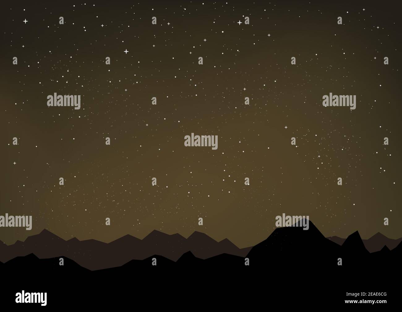 starry night sky and mountains ground Stock Vector Image & Art - Alamy
