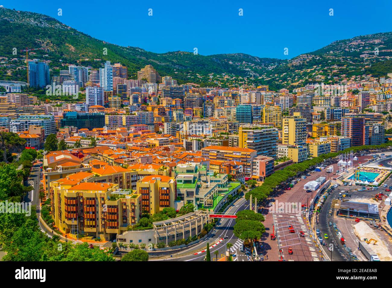 Aerial view of Monaco Stock Photo - Alamy