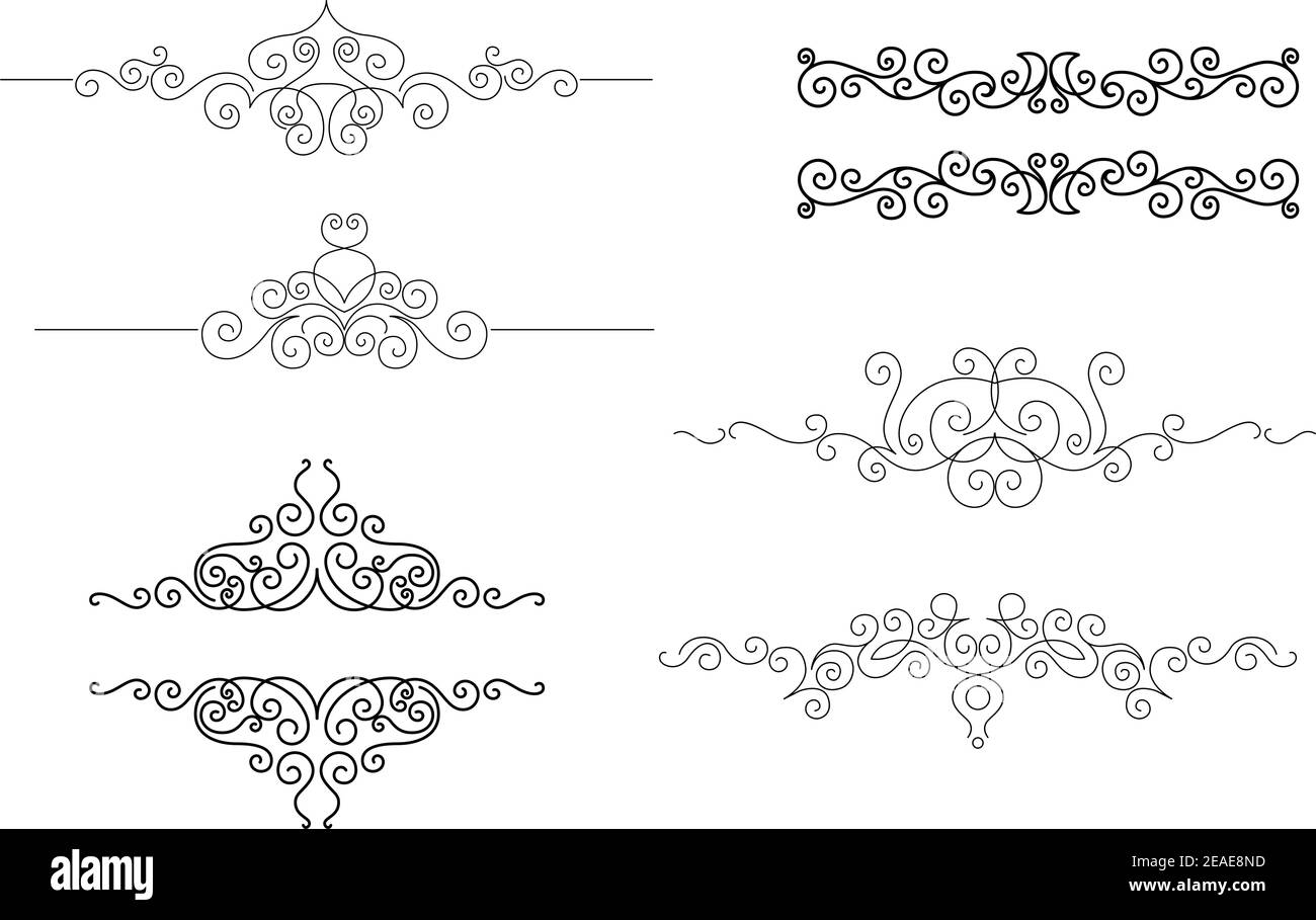 Monograms and frames set in style for design and ornate Stock Vector Image & Art Alamy