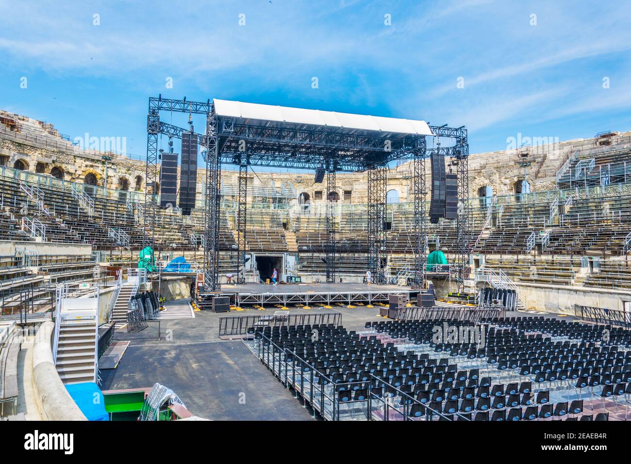 The arena, interior, Nîmes, France
