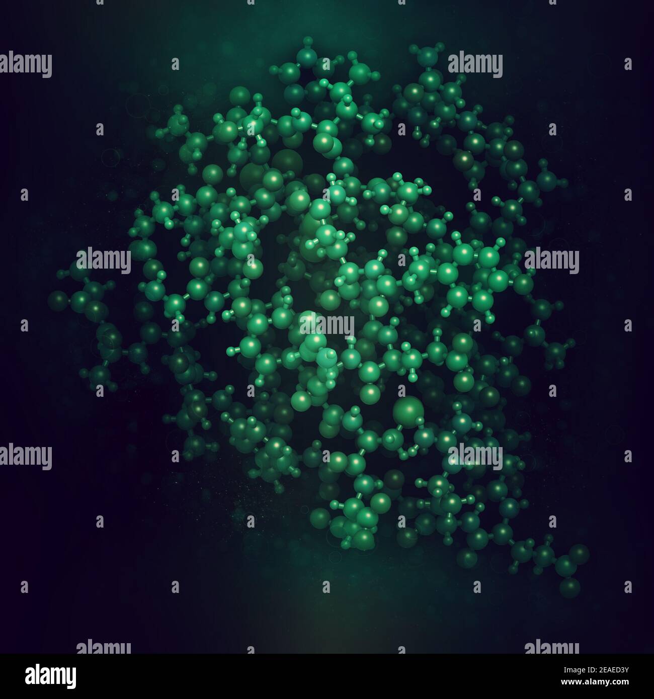 Insulin peptide hormone. Important drug in treatment of diabetes. 3D