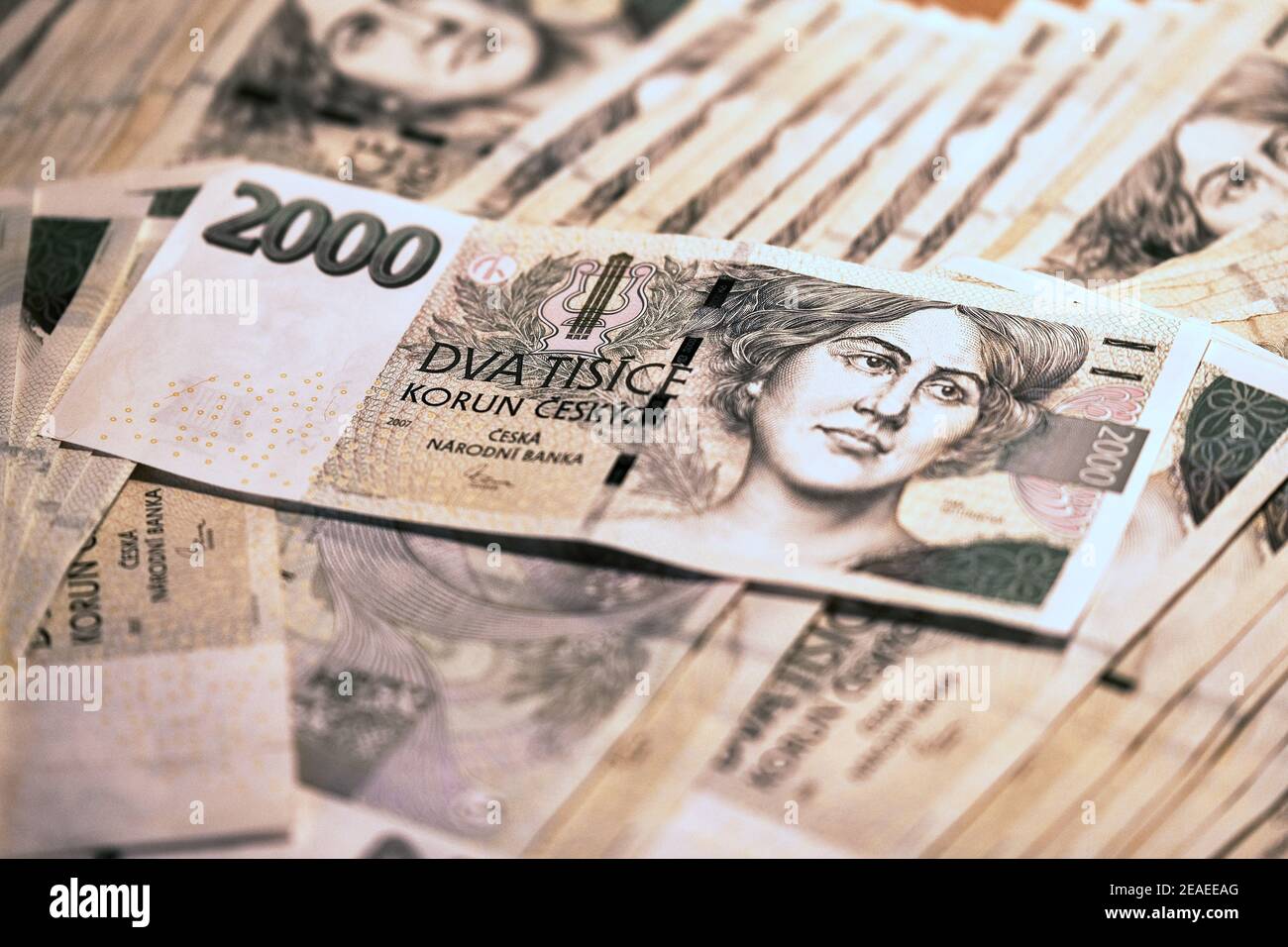 czech crown ceska koruna national money in czech republic Stock Photo