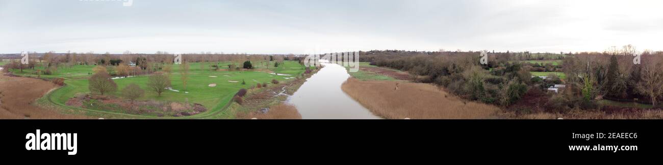 panoramic view of the essex countryside of maldon golf course in essex england Stock Photo