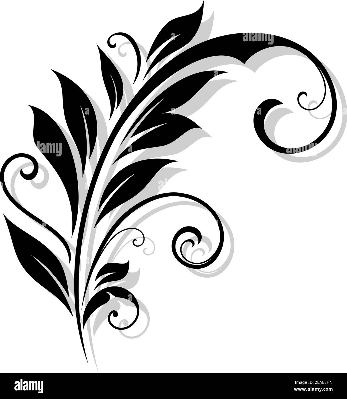 Vintage floral design element in retro style Stock Vector Image & Art ...