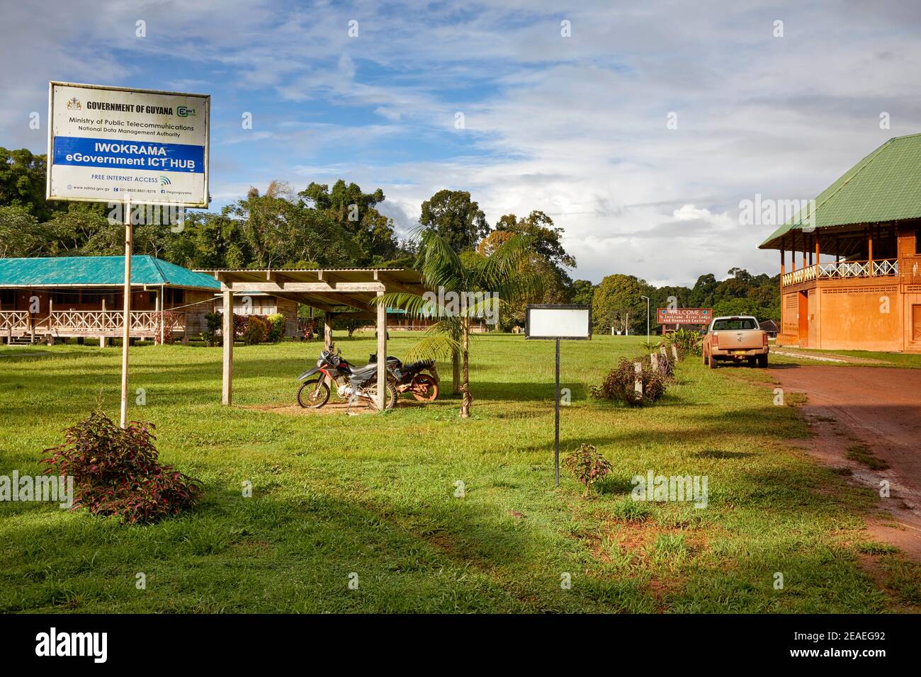 Iwokrama River Lodge and Research Centre formerly known as Iwokrama Field Station in Iwokrama Forest, Guyana Stock Photo