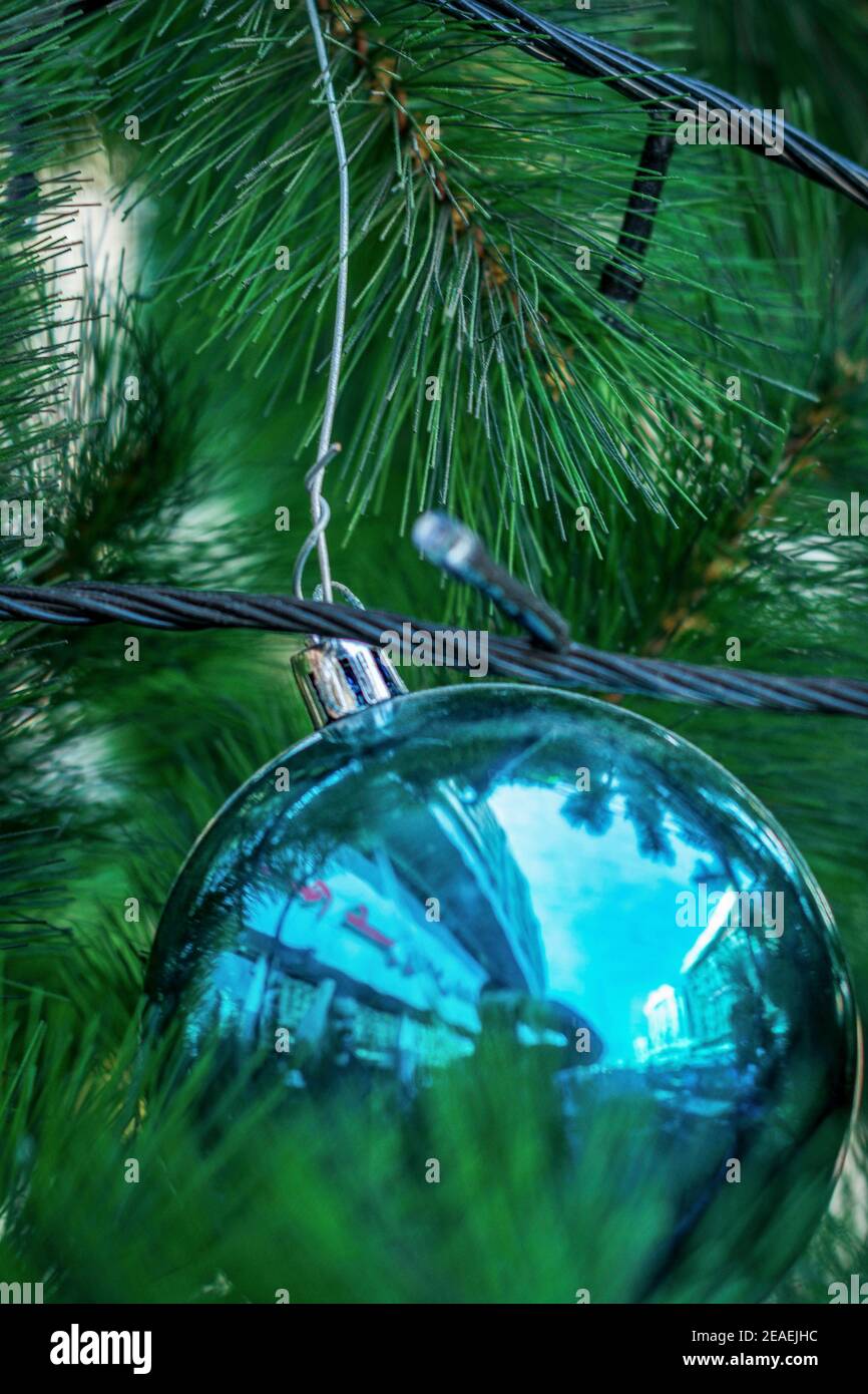 Christmas tree decorations in Dubai, UAE Stock Photo Alamy