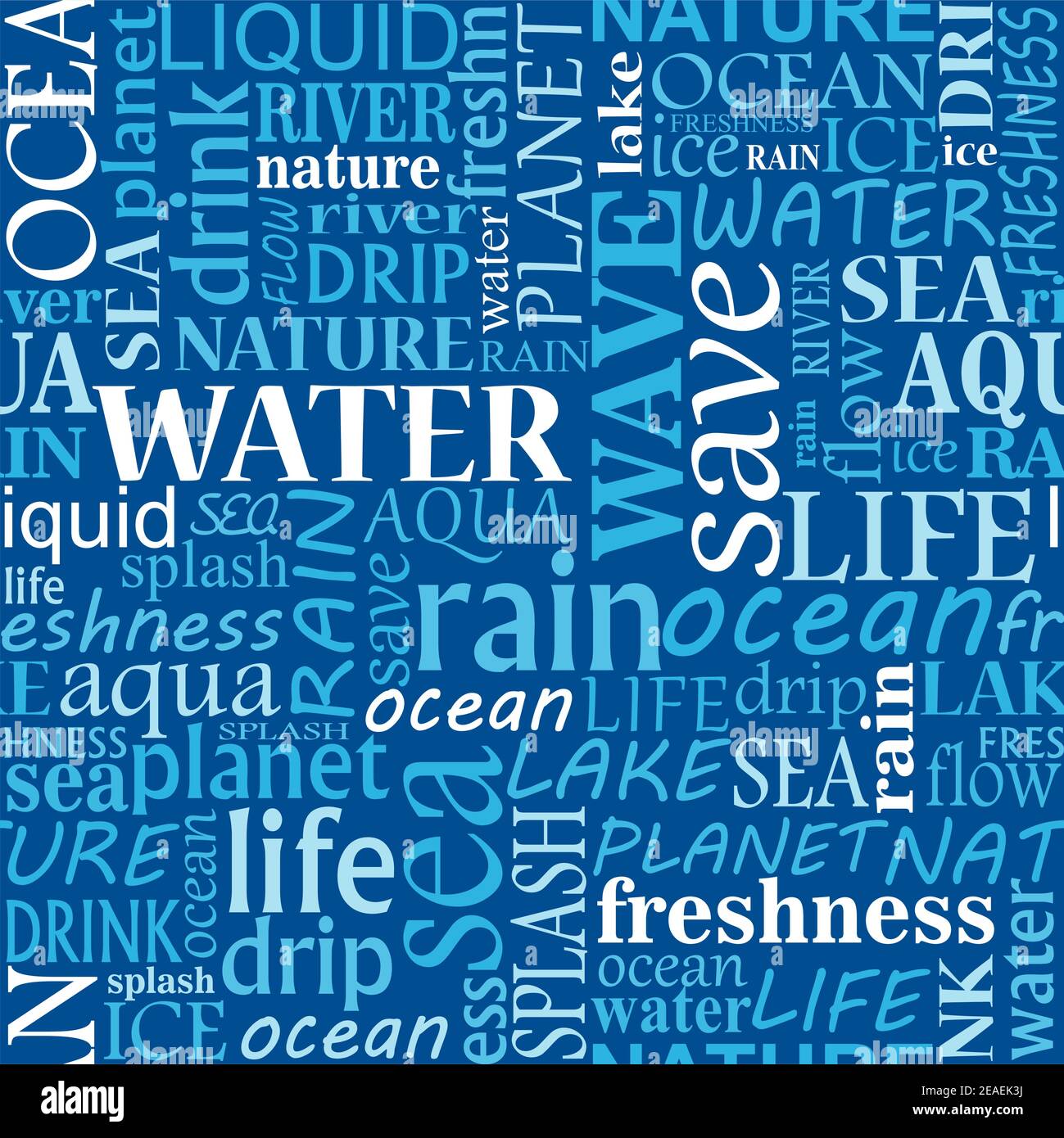 Seamless water tags cloud for background or another design Stock Vector