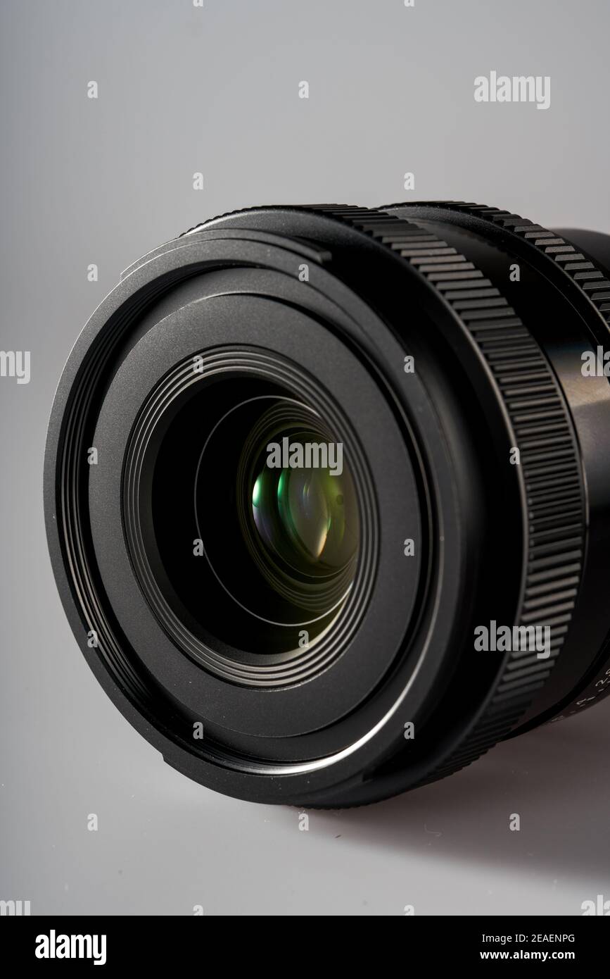 A closeup detail of a mirrorless camera lens Stock Photo Alamy