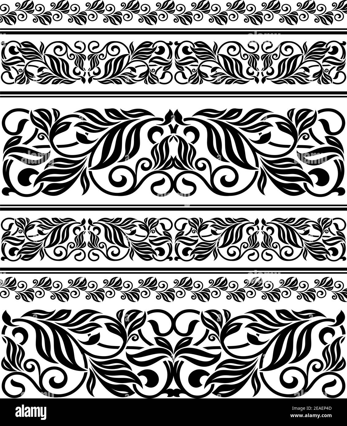 Floral ornament elements and embellishments for design Stock Vector Image & Art Alamy