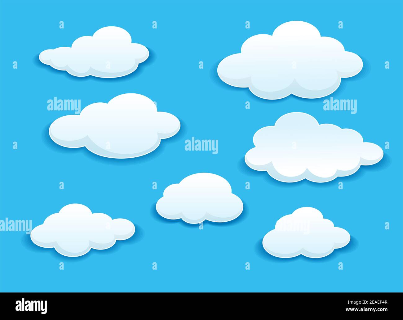 White clouds set on blue sky for weather or another design Stock Vector  Image & Art - Alamy