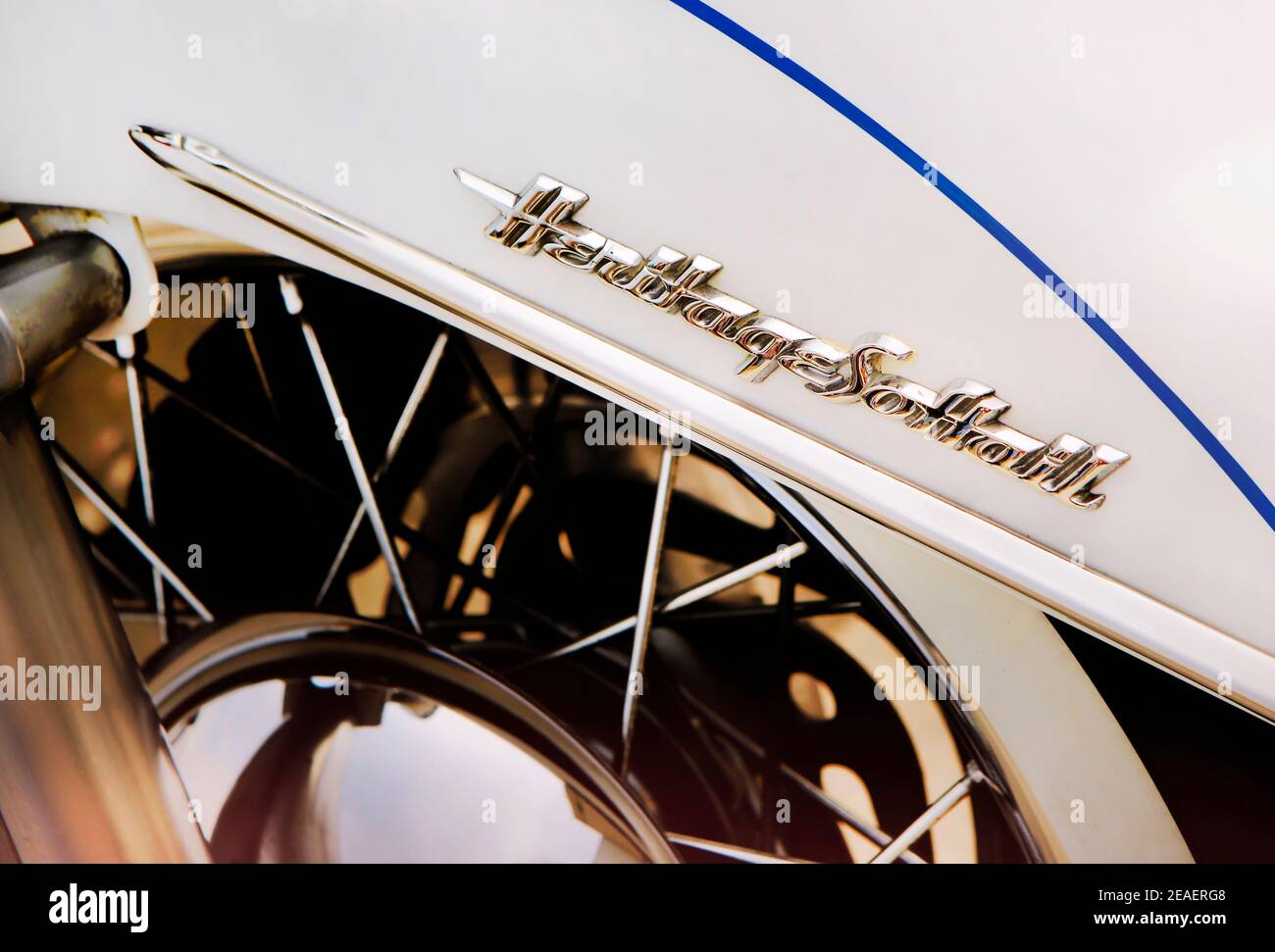 Front fender closeup detail on a 2017 Harley Davidson Heritage Softail