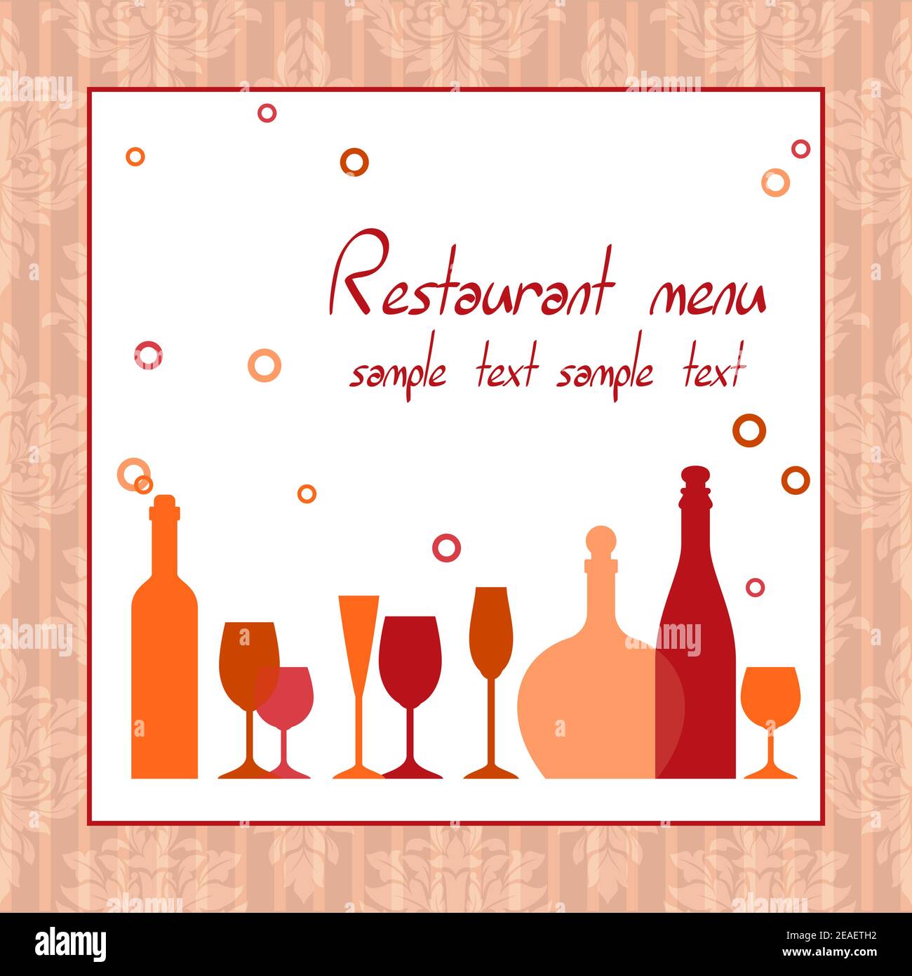 Alcohol bar or restaurant menu background design Stock Vector Image ...