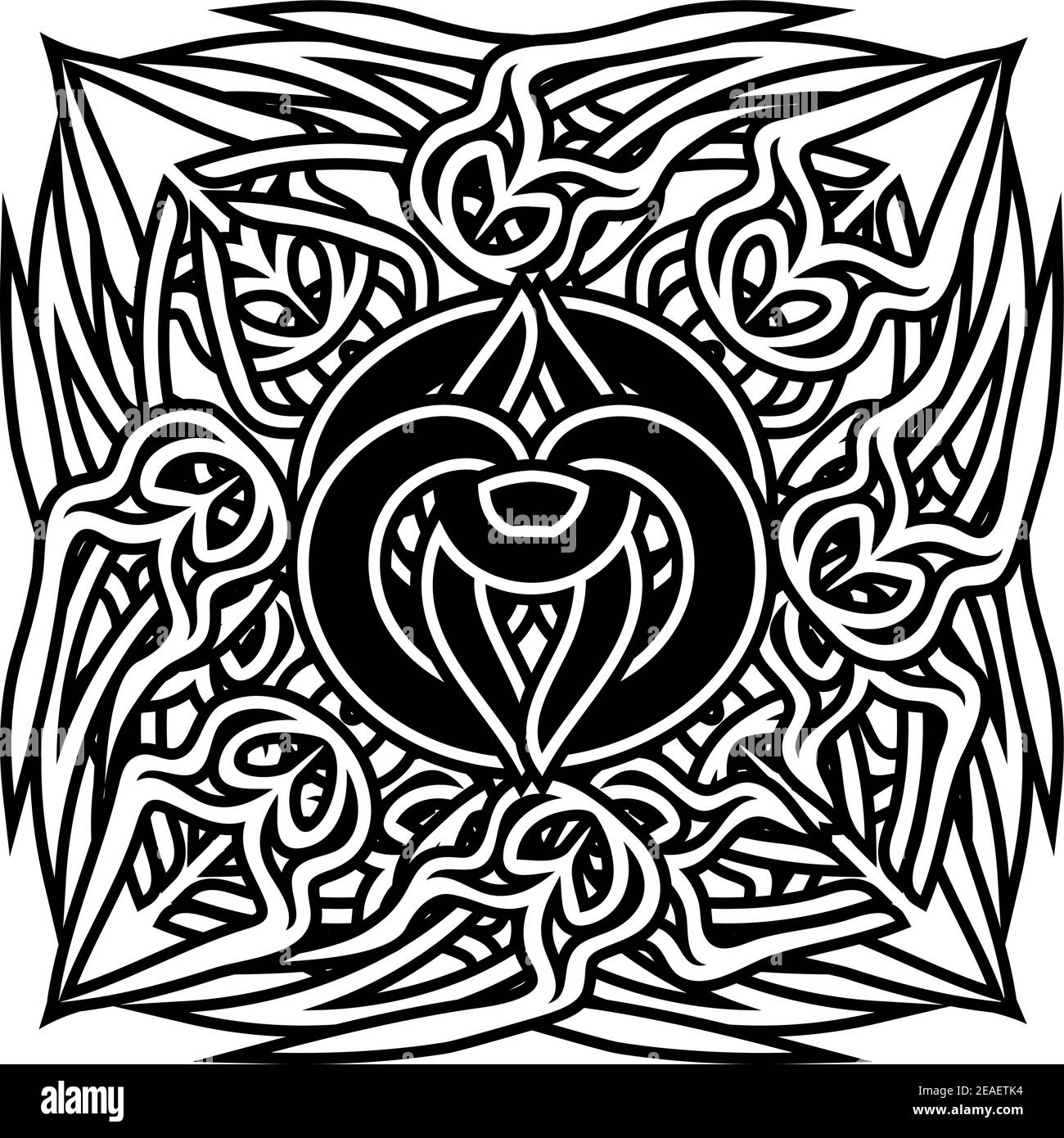 Abstract Symbol In Ancient Celtic Style Tattoo Or Print Design Stock 