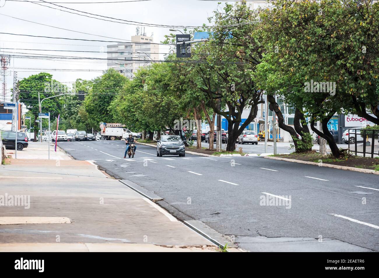 Ribeirão Preto - SP, Brazil - December 07, 2020: Traffic on a ordinary day at the Avenida Independência avenue. Stock Photo