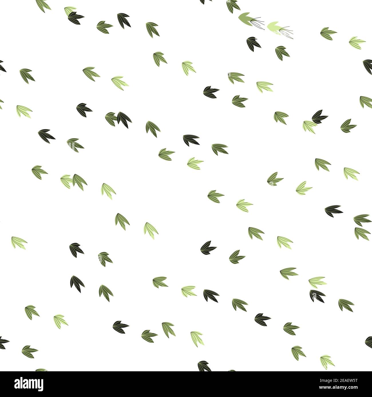 Floral seamless pattern with colorful exotic leaves on white background ...