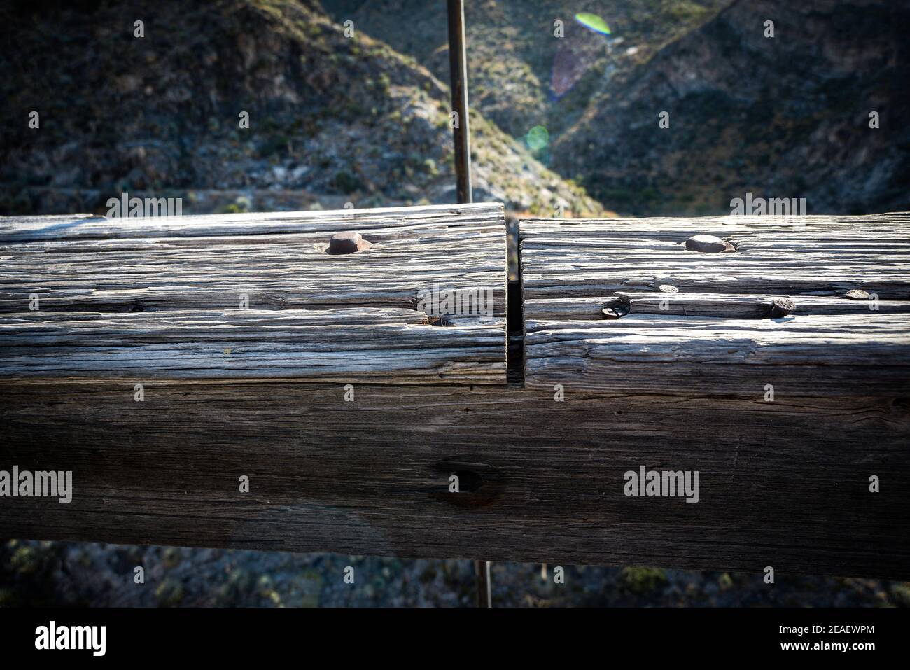 Rustic wooden bridge railing hi-res stock photography and images - Alamy