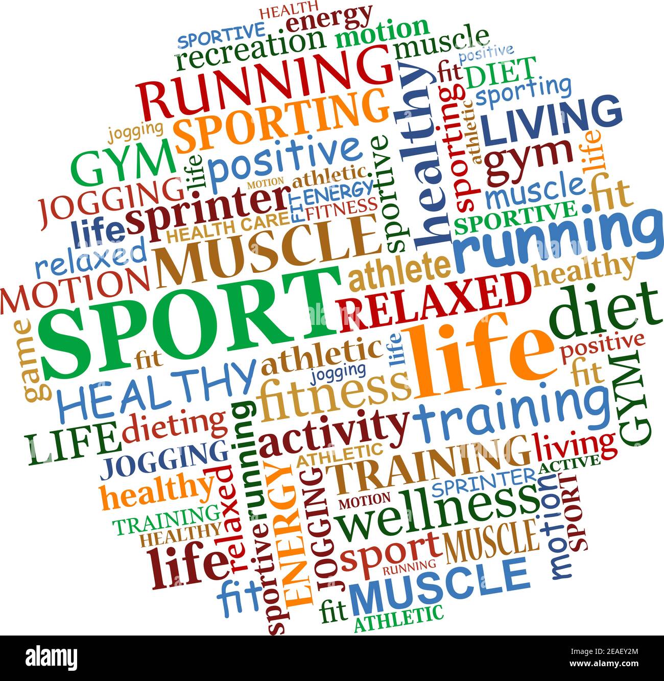 Sports tag cloud for web and another design Stock Vector